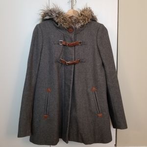 Wool coat anorak